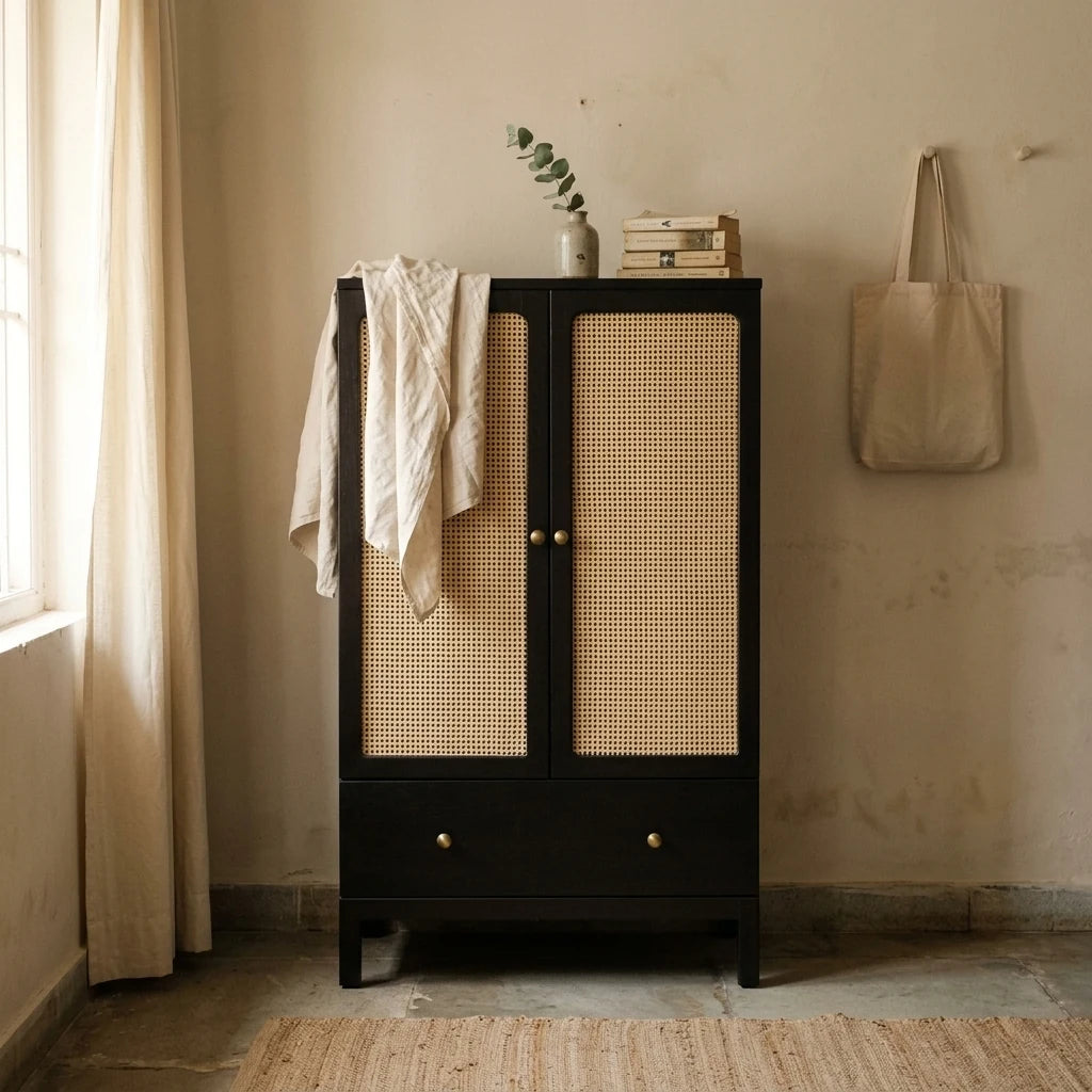 Aru - Rattan Cabinet — lifestyle