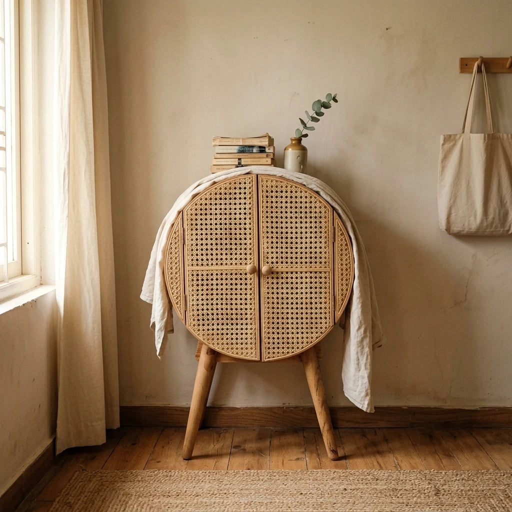 Luwu - Rattan Cabinet — lifestyle