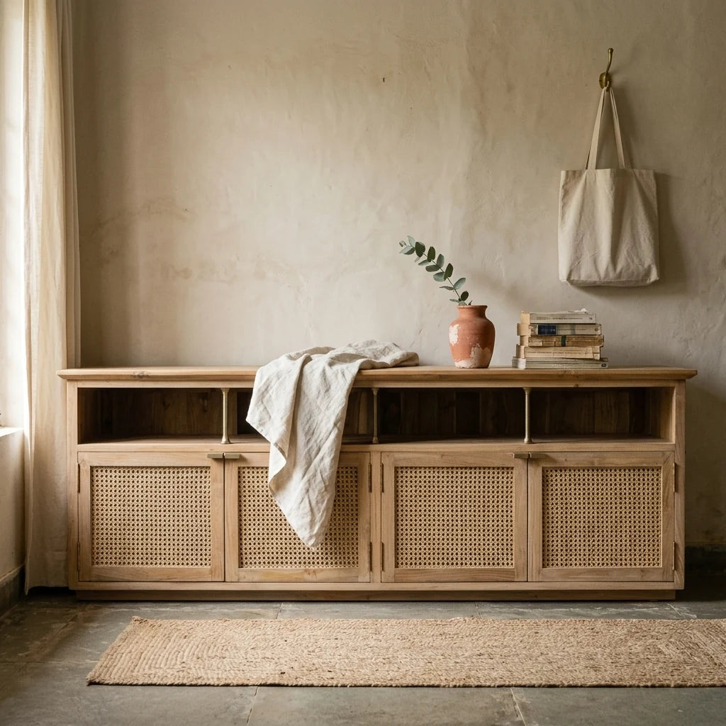 Crest - Rattan Entertainment Centres — lifestyle