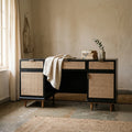 Borbo - Rattan Office Table — lifestyle