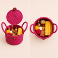 Heritage Keepsake Basket - palm leaf