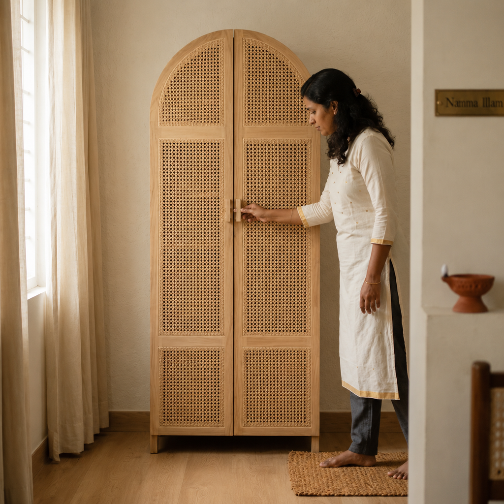 Calcutta - Rattan Cabinet