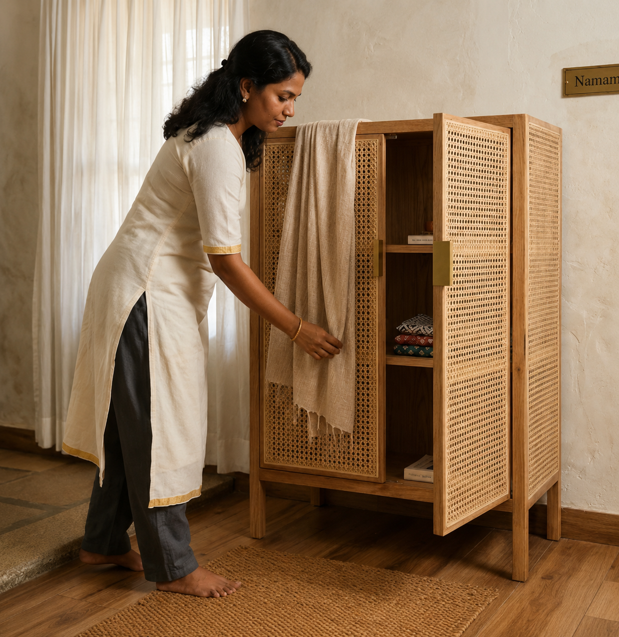 Saras - Rattan Cabinet