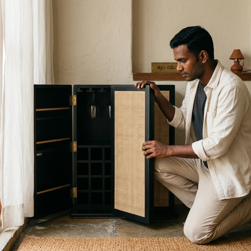 Bati - Rattan Cabinet — in use
