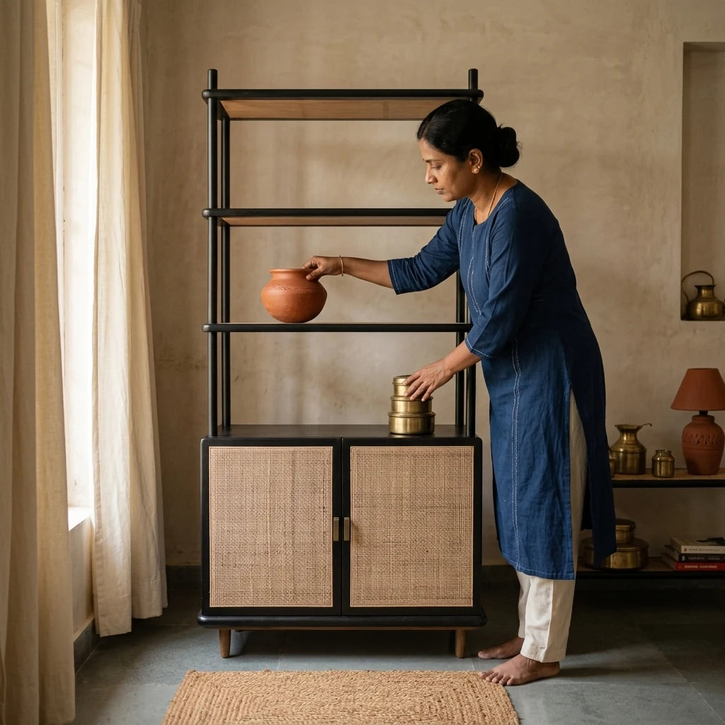 Jali - Rattan Cabinet — in use