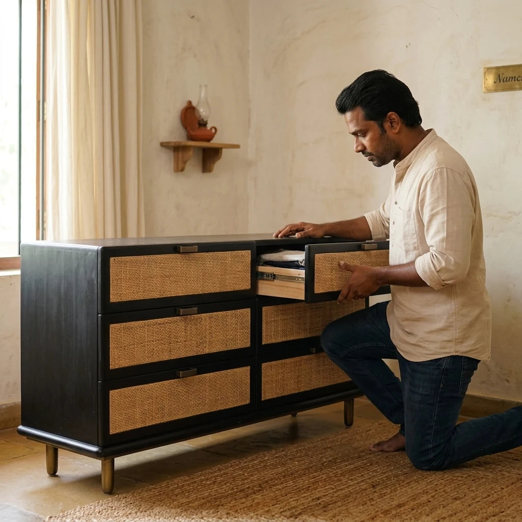 Wish - Rattan Drawers — in use