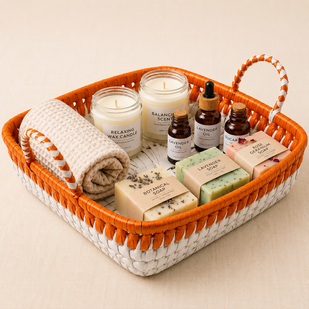 Palm hamper tray