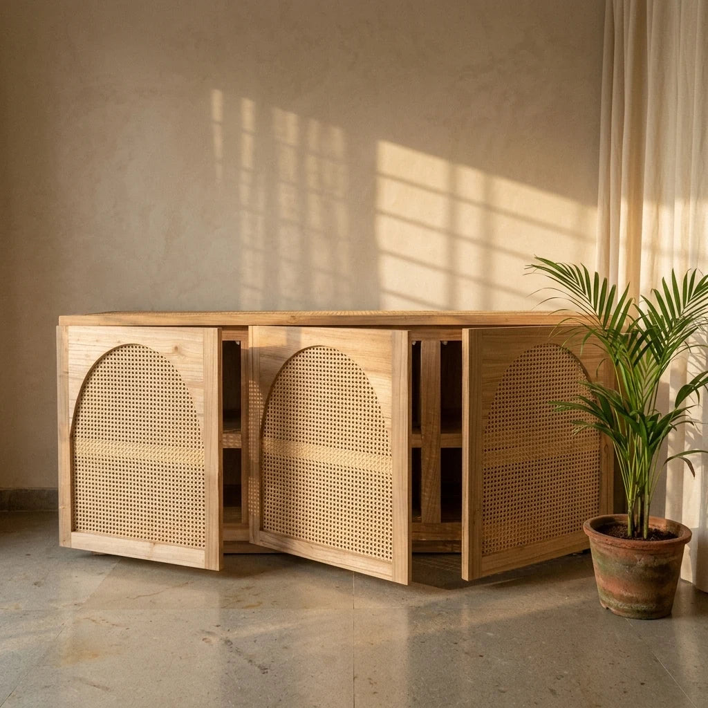 Diwan - Rattan Cabinet — detail shot