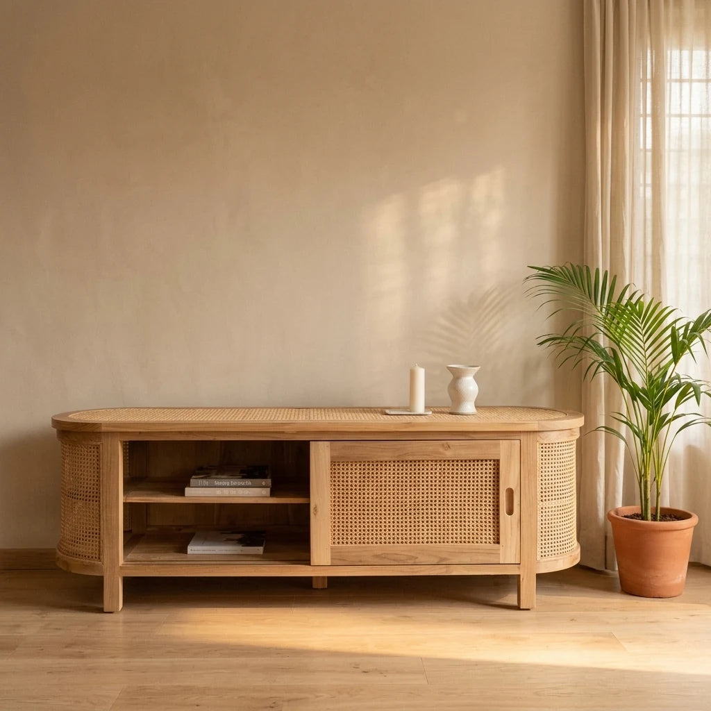 Rani - Rattan Cabinet — detail shot
