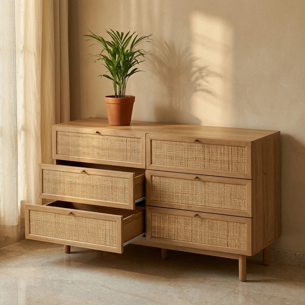 Chrysanthea - Rattan Drawers — detail shot