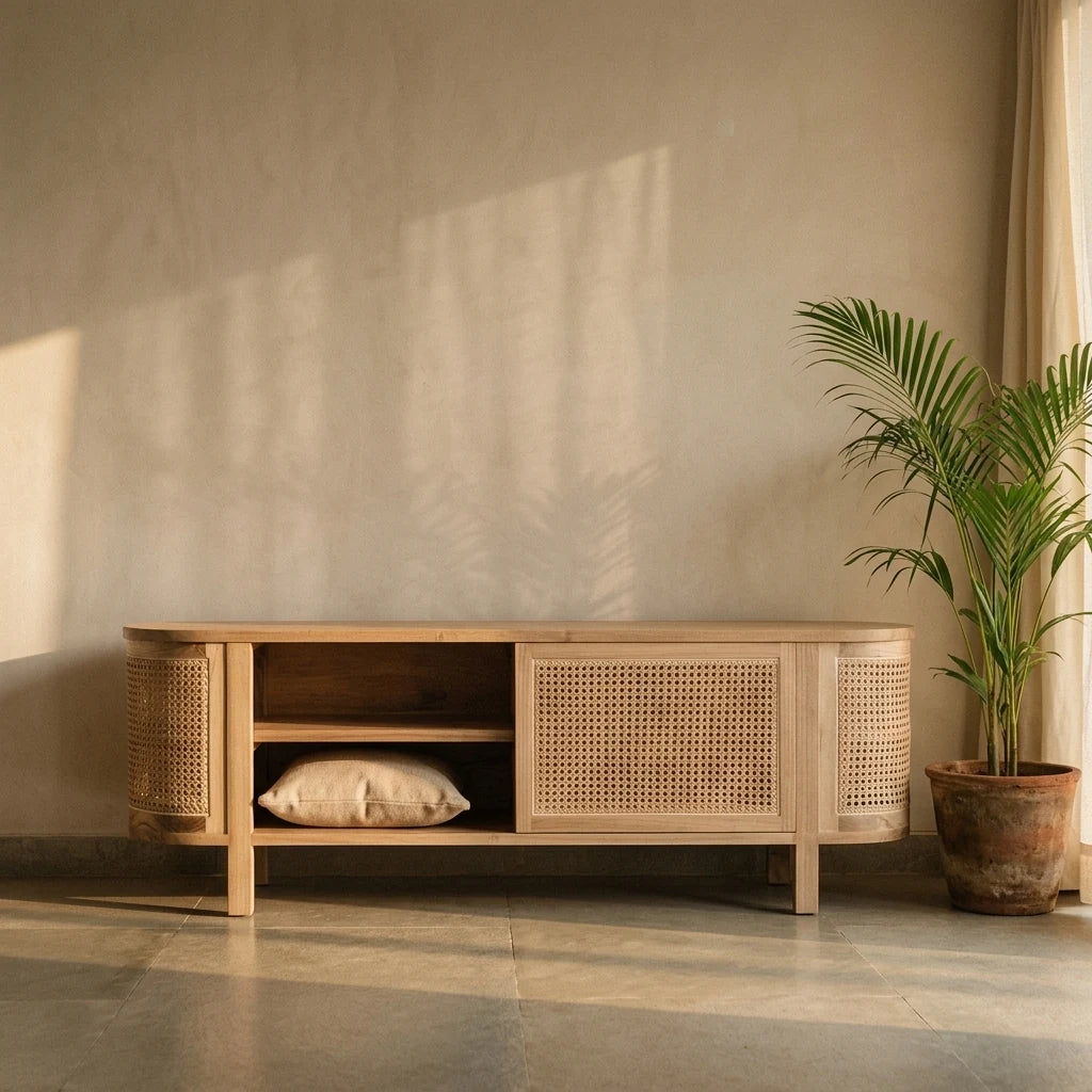 Madras - Rattan Cabinet — detail shot