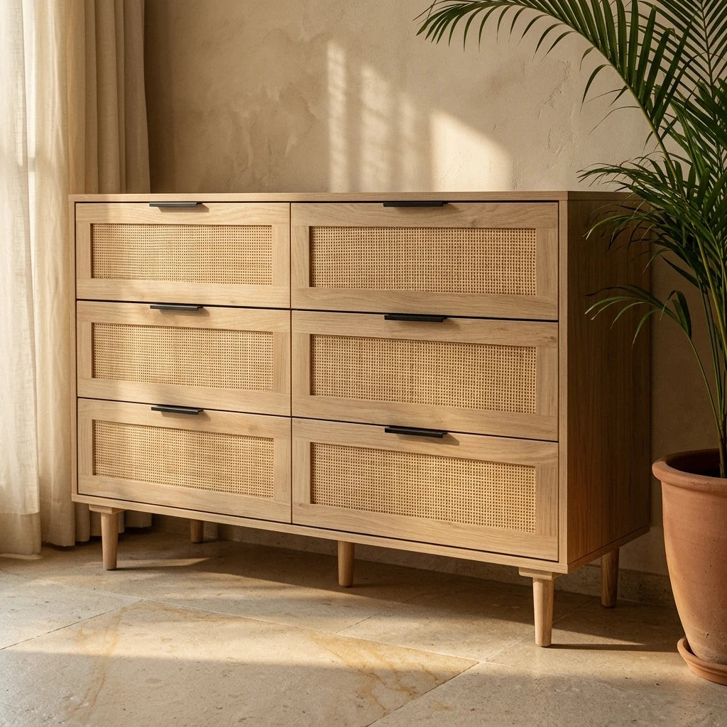 Zenitha - Rattan Drawers — detail shot