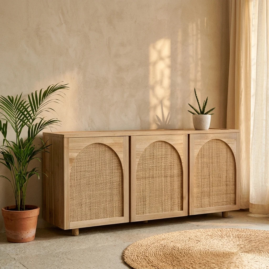 Opal - Rattan Cabinet — detail shot