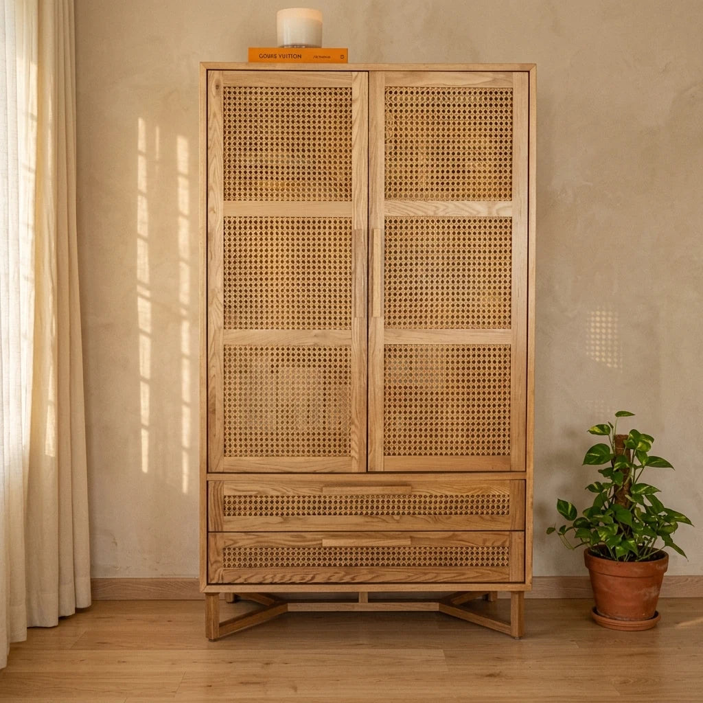 Kamini - Rattan Cabinet — detail shot