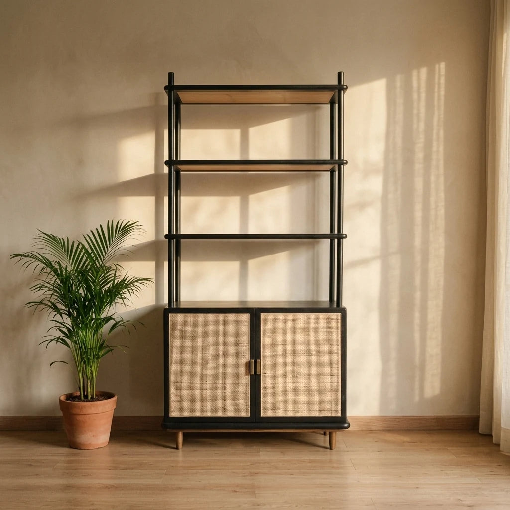 Jali - Rattan Cabinet — detail shot