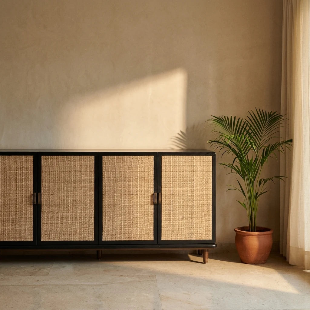 Masa - Rattan Cabinet — detail shot