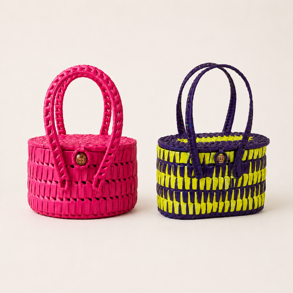 Heritage Keepsake Basket - palm leaf