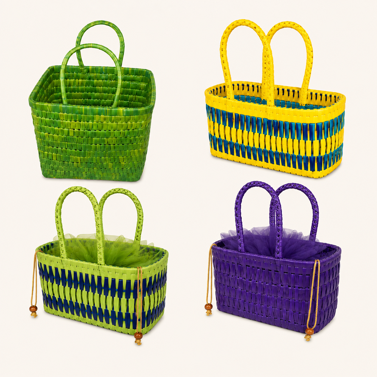 Palm Weave Rectangle Basket