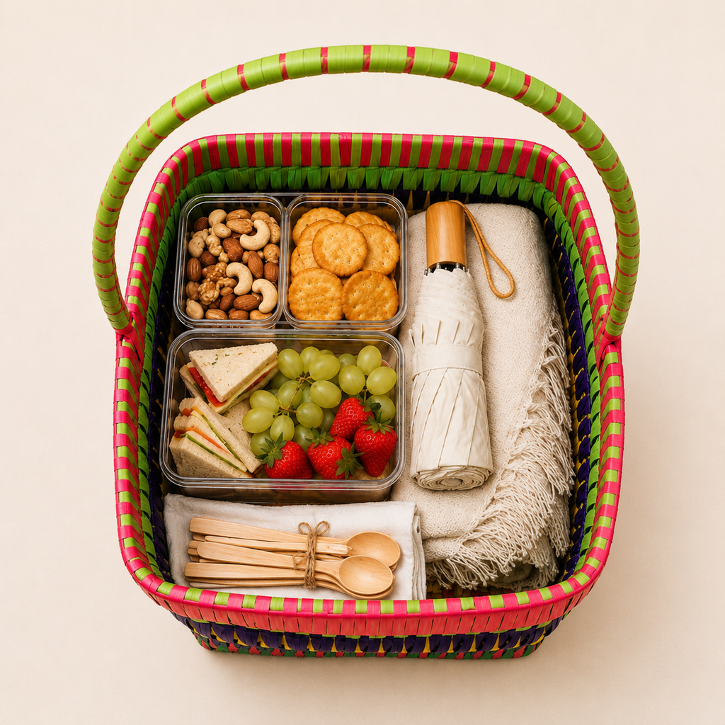 Palm carry basket