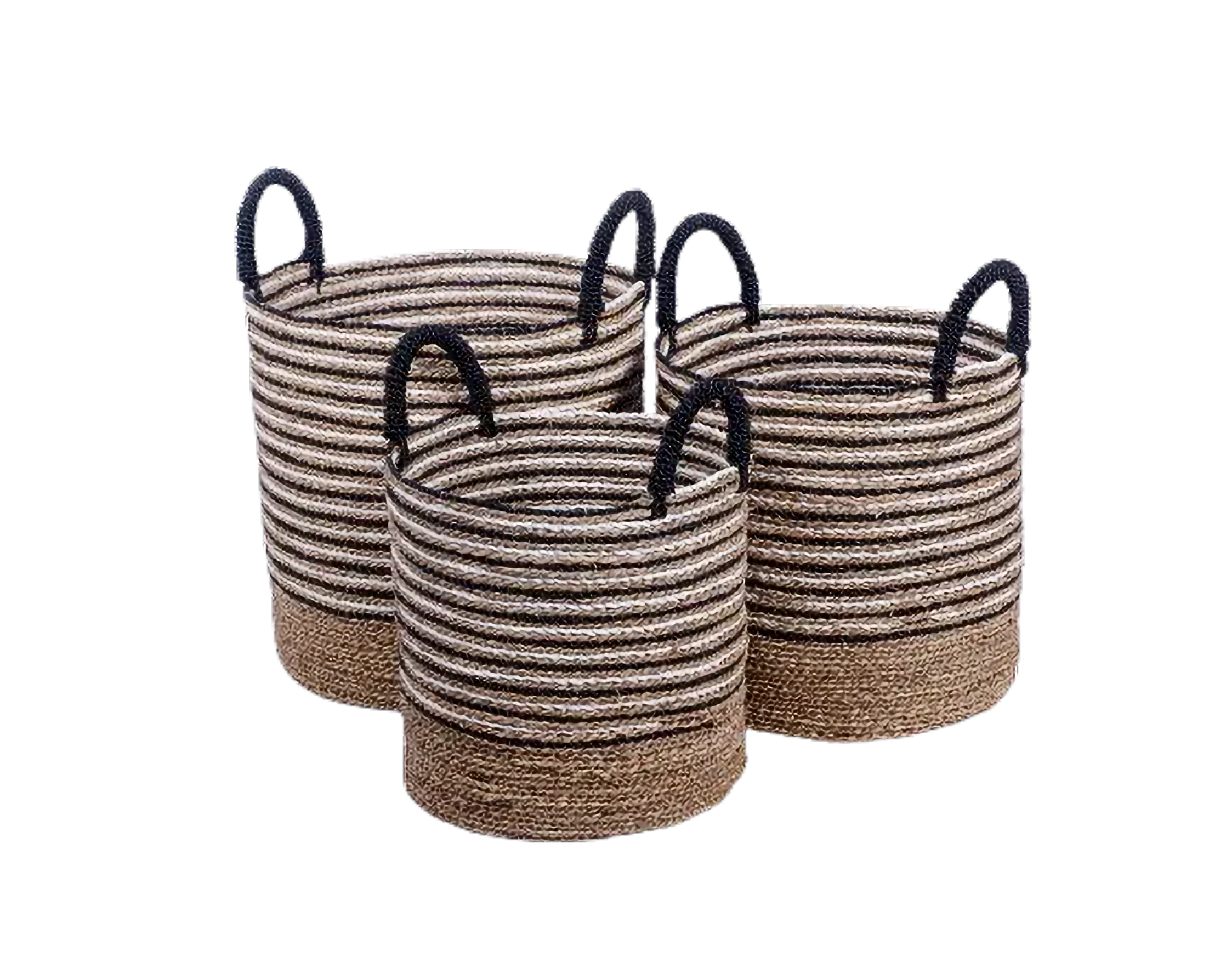 Eco-friendly Basket - Seagrass Mix Synthetic - Set Of 3