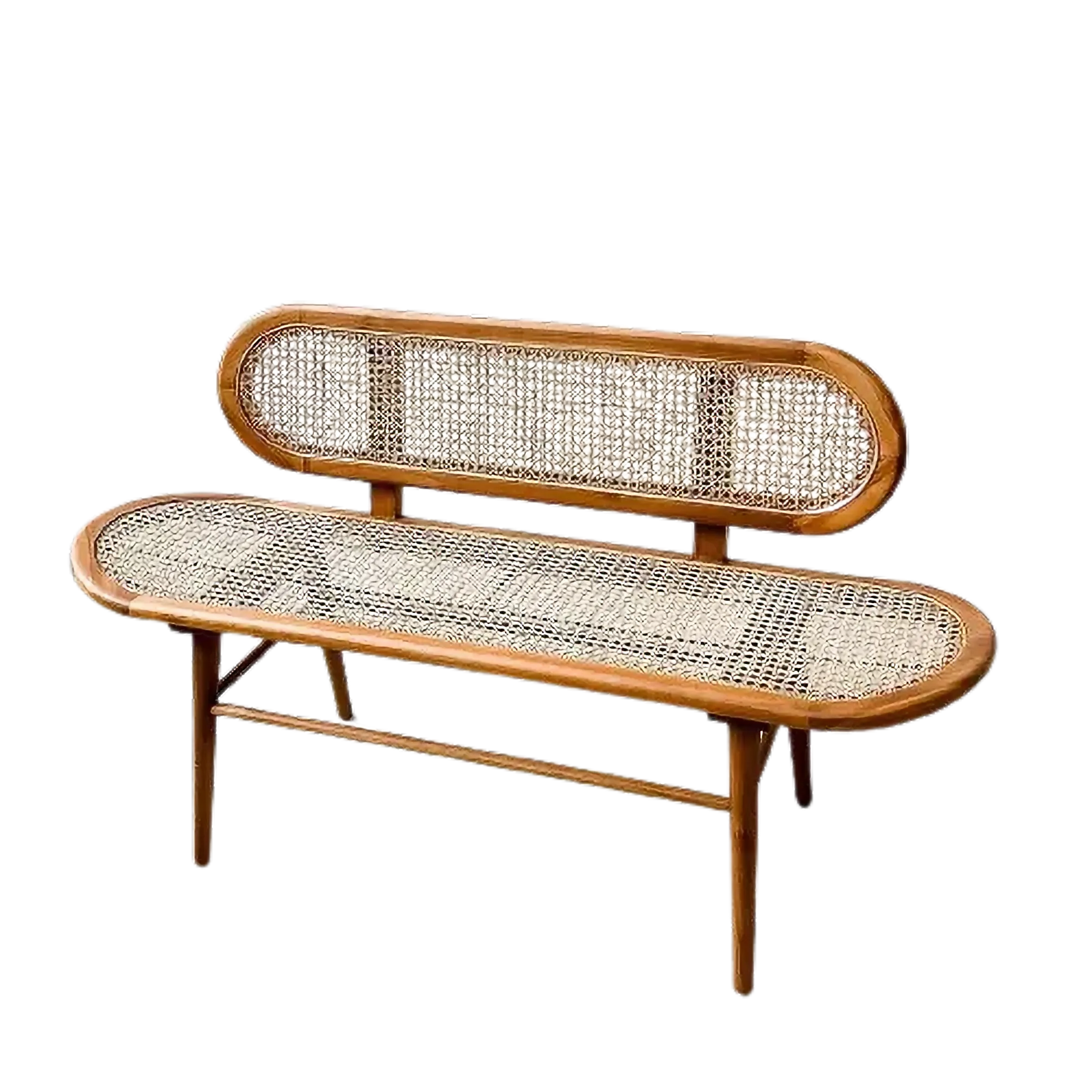 Reve - Rattan Bench and Ottomans