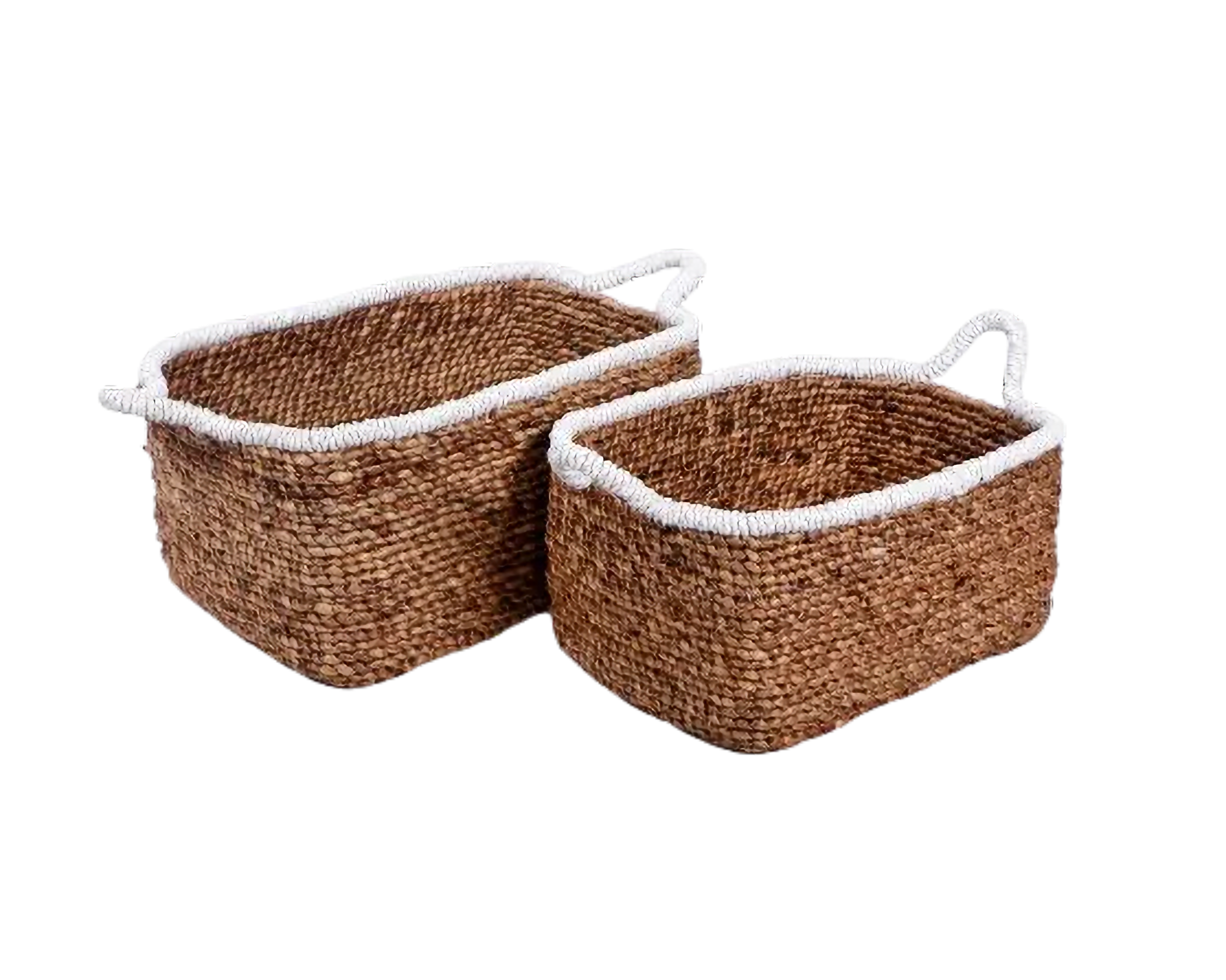 Eco-friendly Basket - Water Hyacinth - Set Of 2