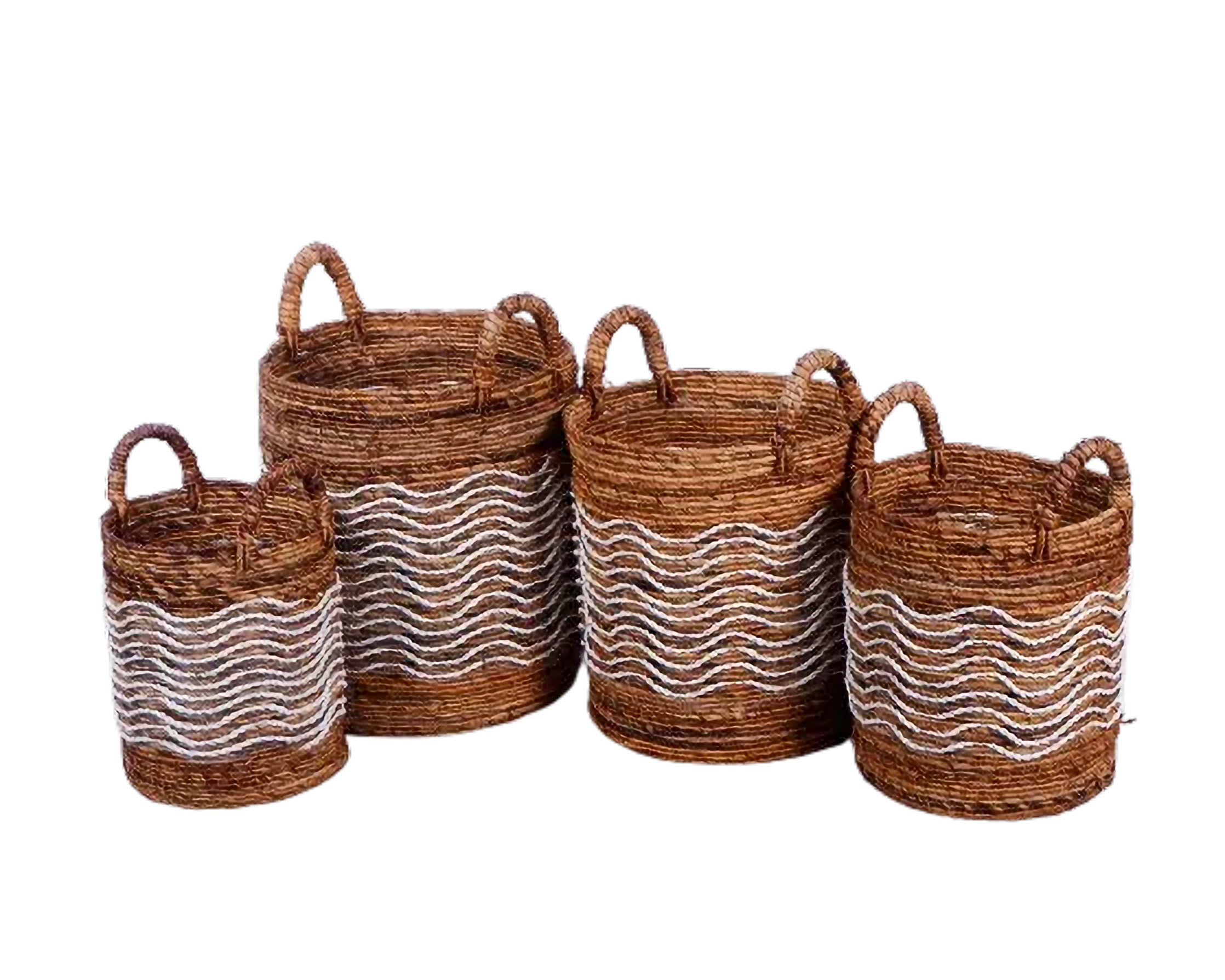 Eco-friendly Basket - Banana Fiber Mix Synthetic - Set of 4