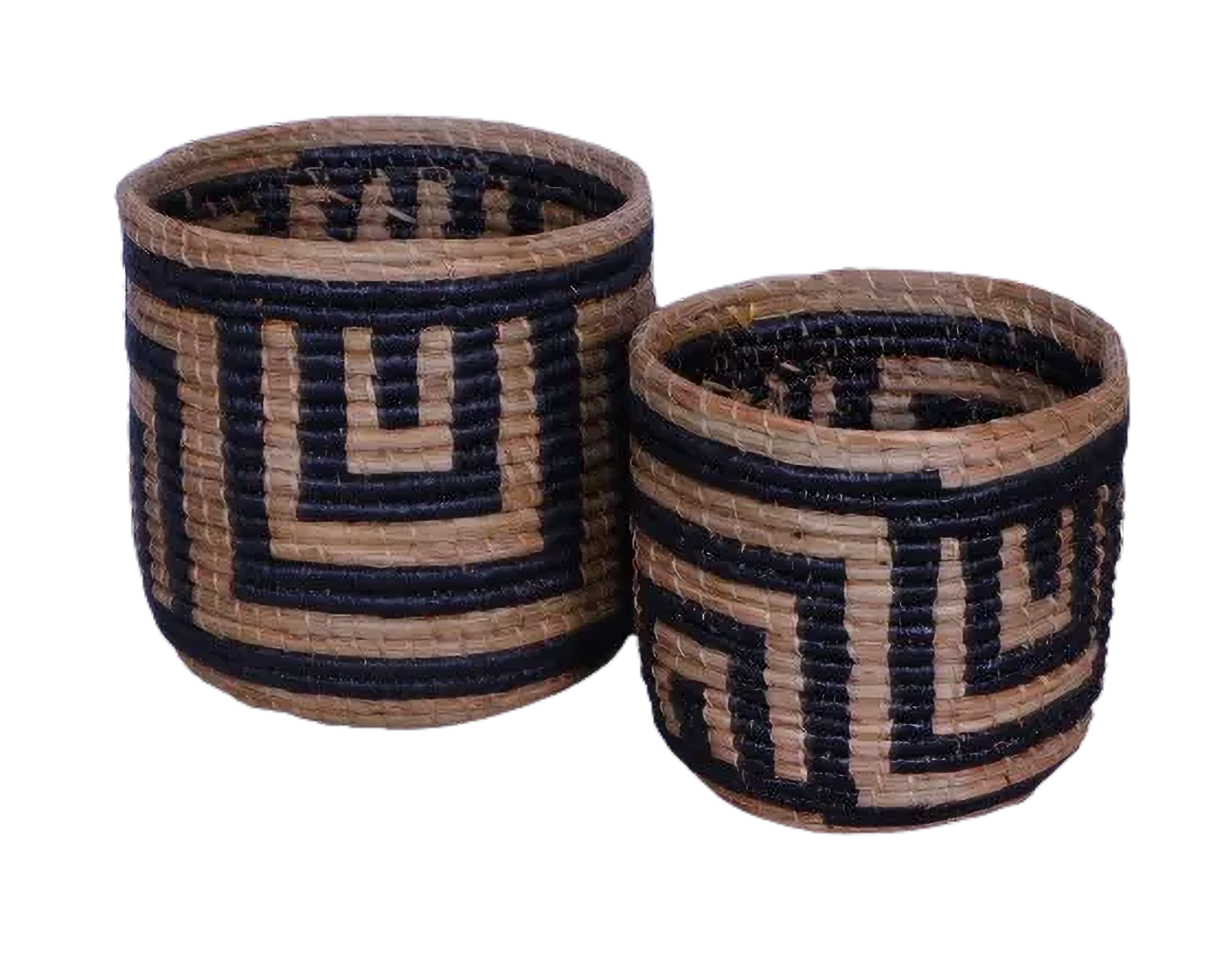 Eco-friendly Basket- Mendong and Rafia mix - Set of 2