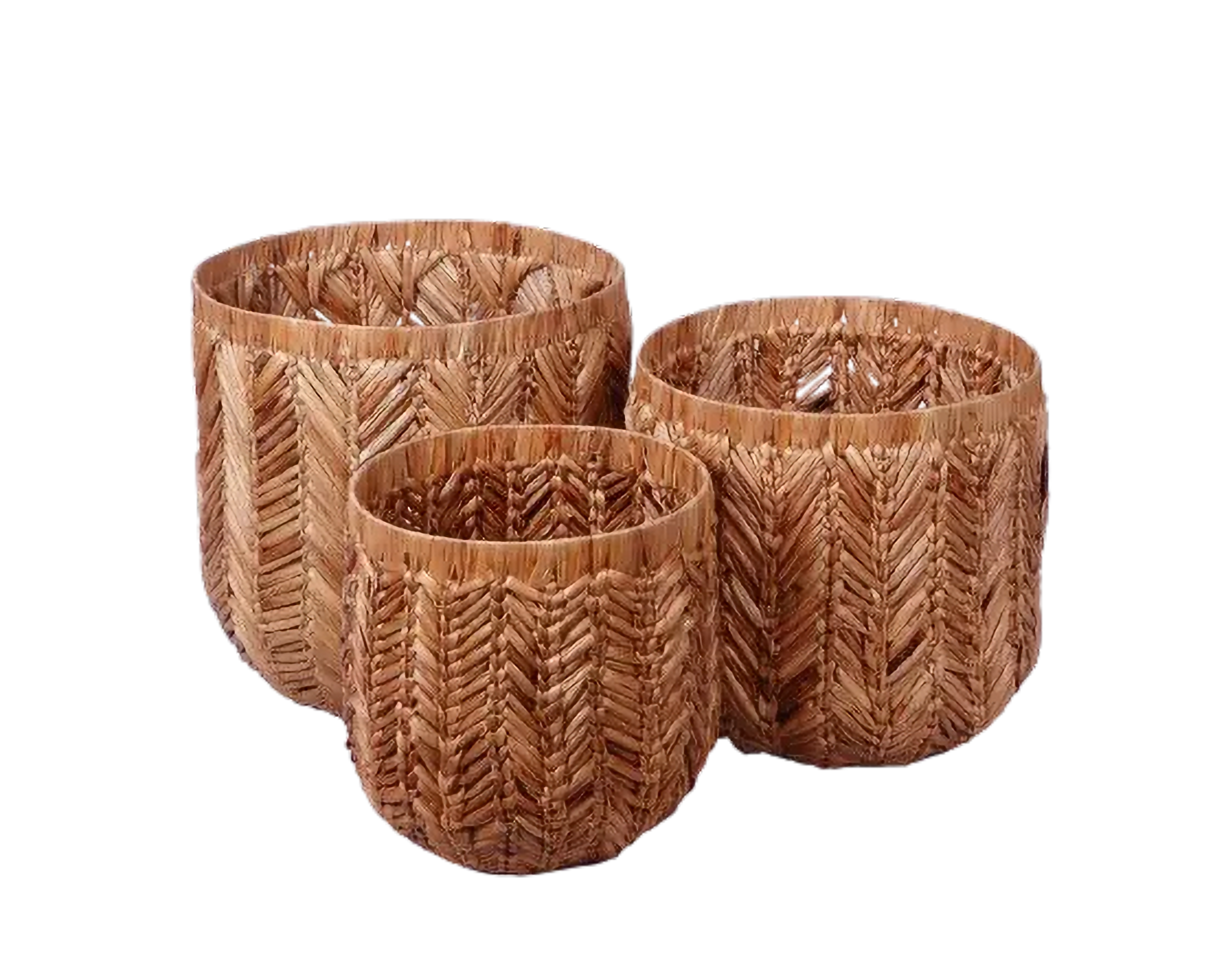 Eco-friendly Basket - Water Hyacinth - Set Of 3
