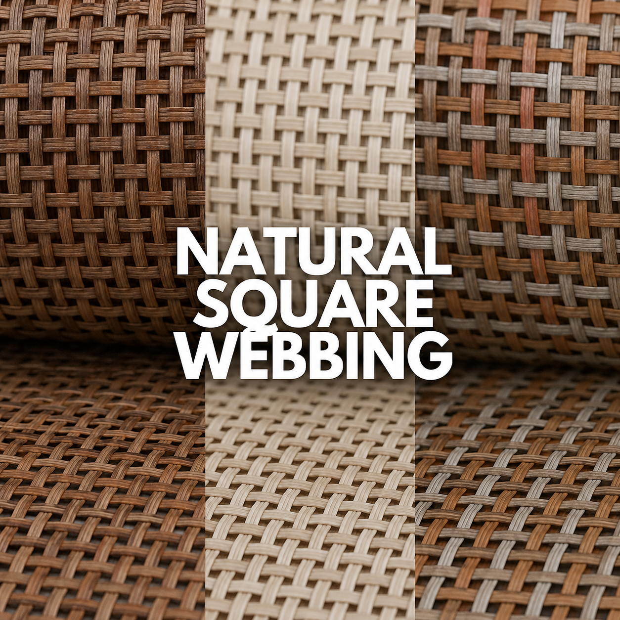 Rattan Roll - Natural - Square Webbing