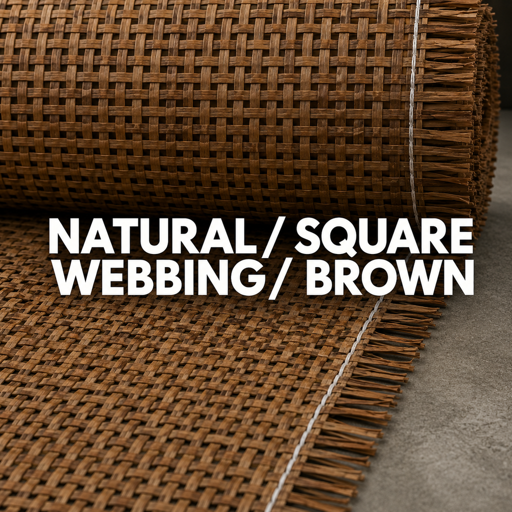 Rattan Roll - Natural - Square Webbing