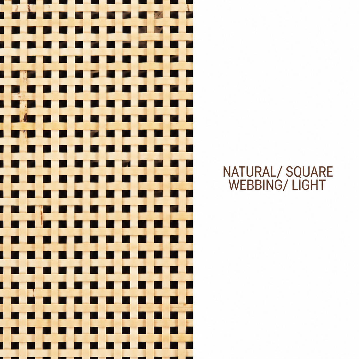 Rattan Roll - Natural - Square Webbing