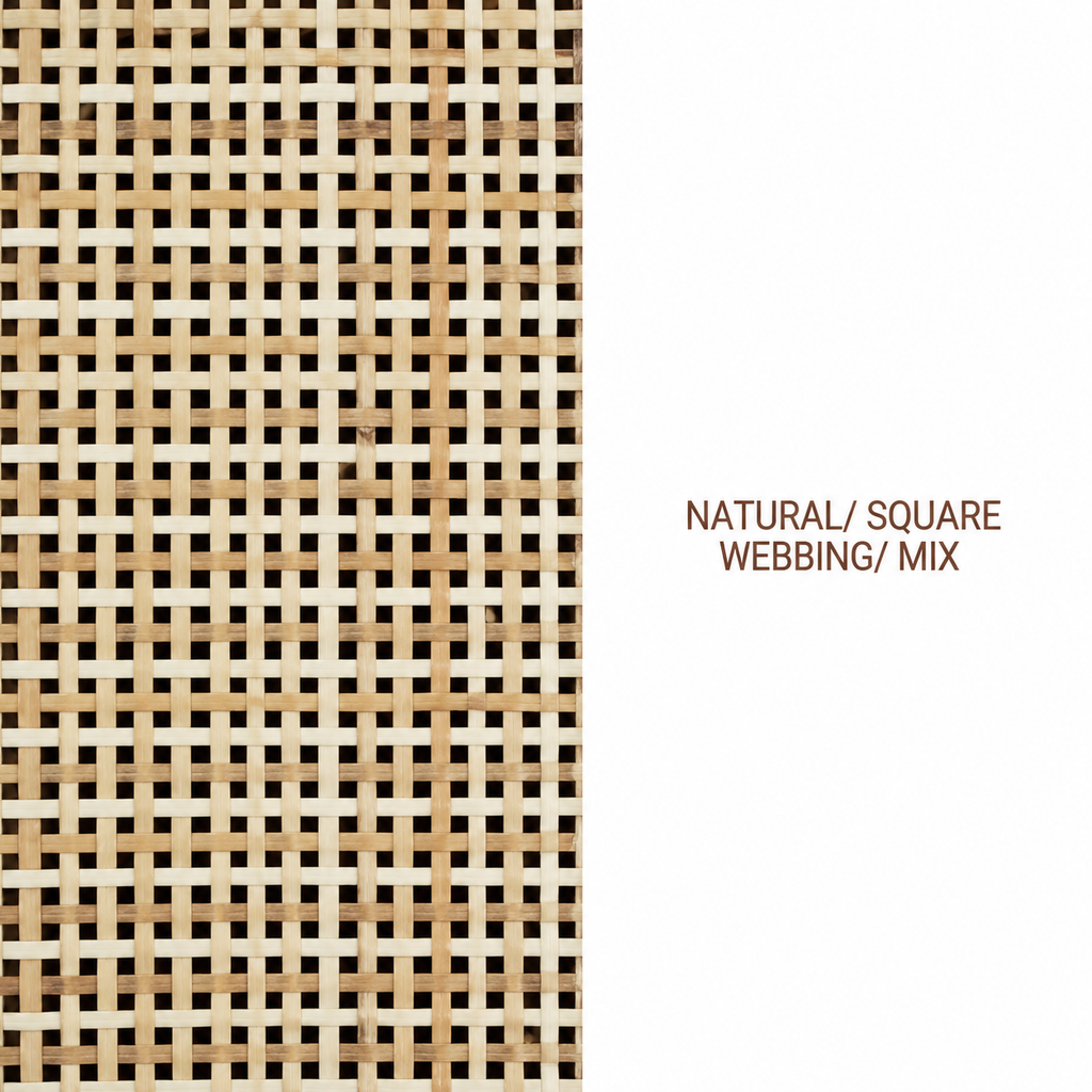 Rattan Roll - Natural - Square Webbing