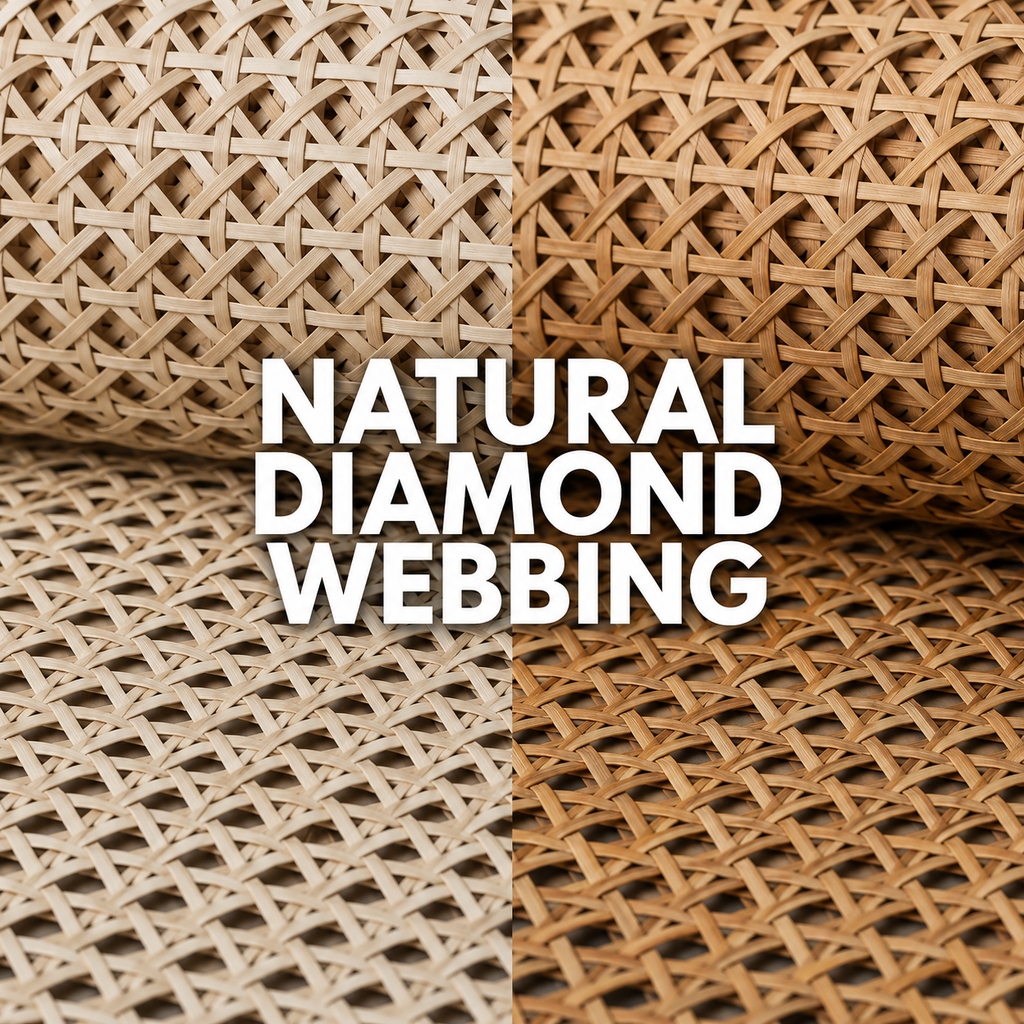 Rattan Roll - Natural - Diamond Webbing