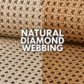 Rattan Roll - Natural - Diamond Webbing