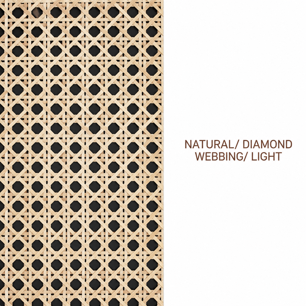 Rattan Roll - Natural - Diamond Webbing