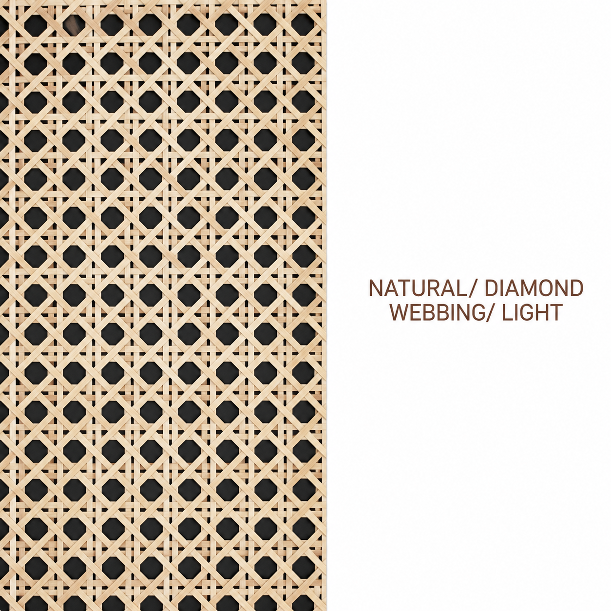 Rattan Roll - Natural - Diamond Webbing