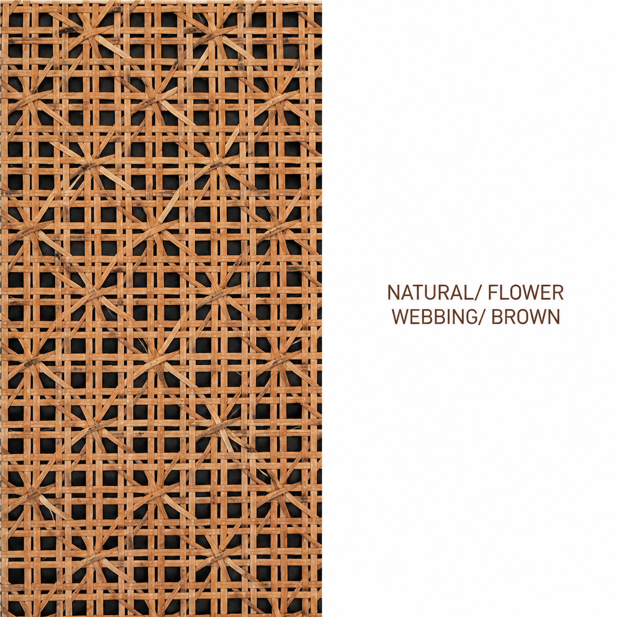 Rattan Roll - Natural - Flower Webbing