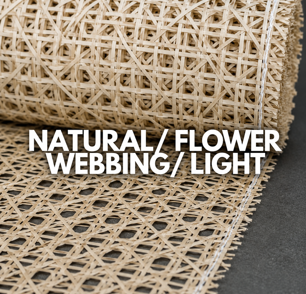 Rattan Roll - Natural - Flower Webbing