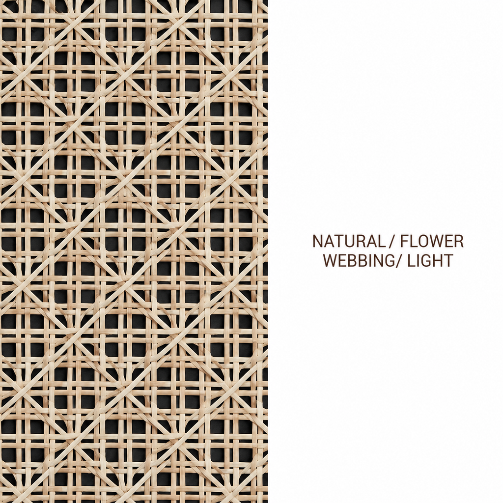 Rattan Roll - Natural - Flower Webbing