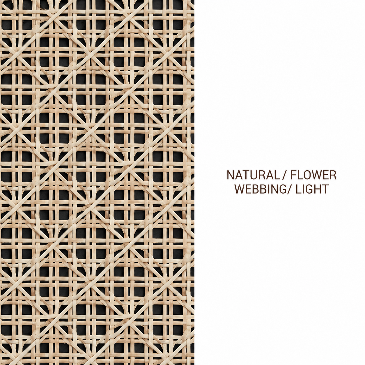 Rattan Roll - Natural - Flower Webbing
