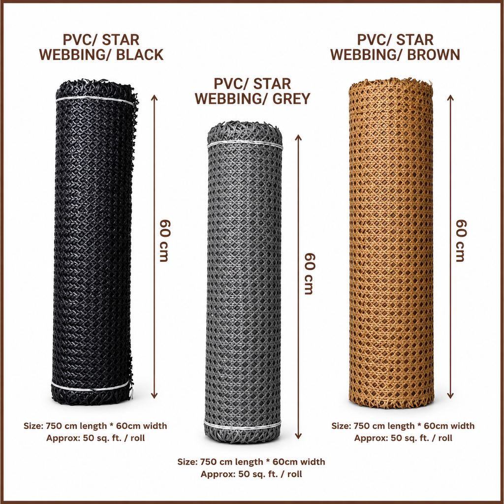 Rattan Roll - PVC - Star Webbing