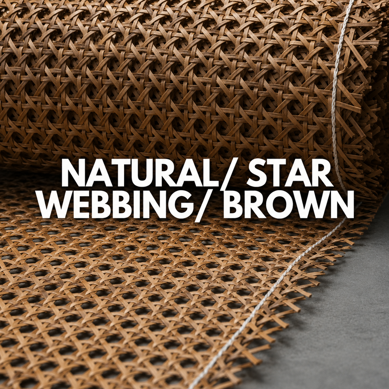 Rattan Roll - Natural - Star Webbing