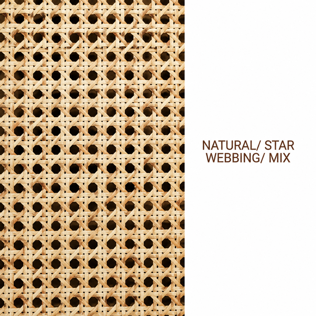 Rattan Roll - Natural - Star Webbing